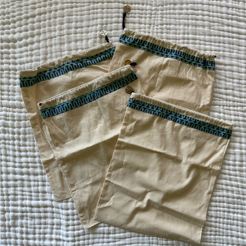 Set of 4 Beige Tory Burch Dust Bags